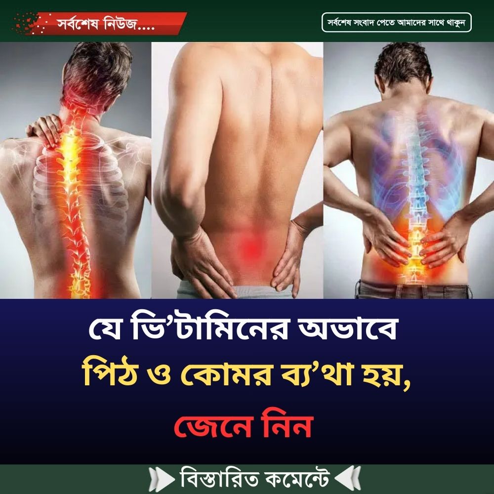 যে ভি’টামিনের অভাবে পিঠ ও কোমর ব্য’থা হয়…see more