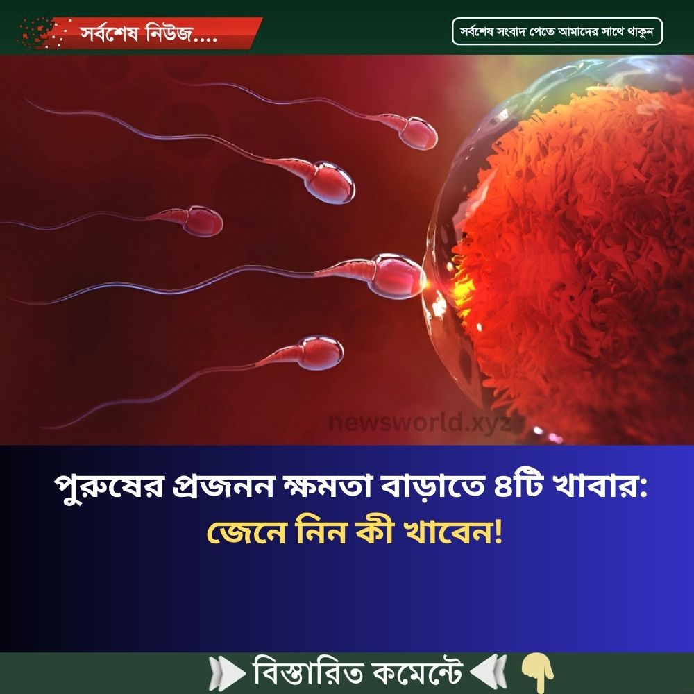 পুরুষের প্রজনন ক্ষমতা বাড়াতে ৪টি খাবার: জেনে নিন কী খাবেন!