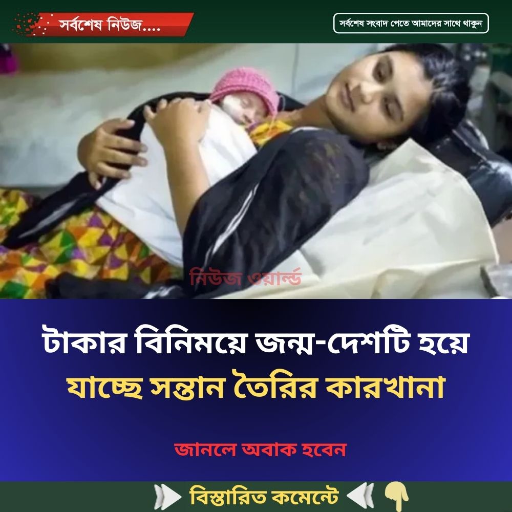 টাকার বিনিময়ে জন্ম-দেশটি হয়ে যাচ্ছে সন্তান তৈরির কারখানা