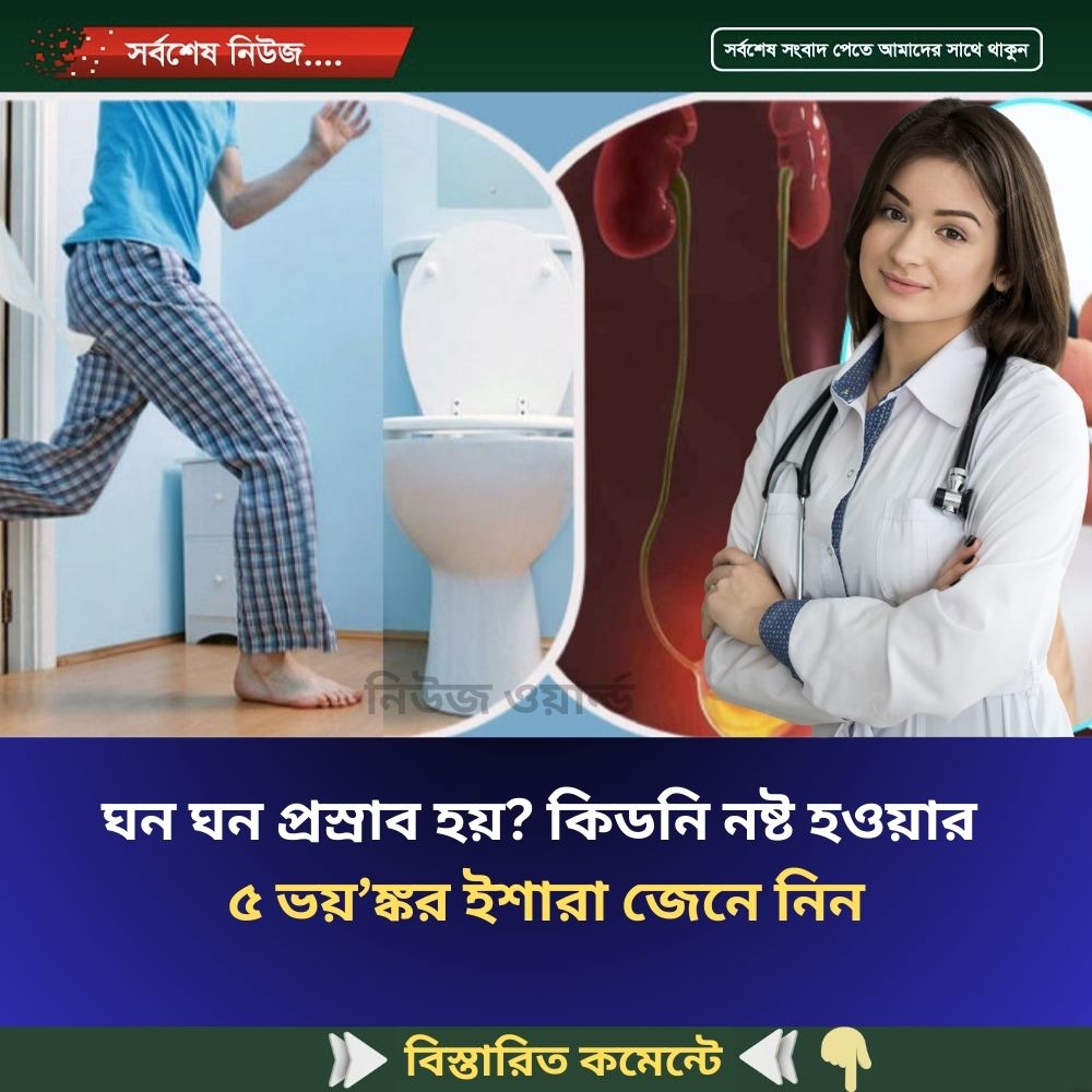 ঘন ঘন প্রস্রাব হয়? কিডনি নষ্ট হওয়ার  ৫ ভয়’ঙ্কর ইশারা জেনে নিন
