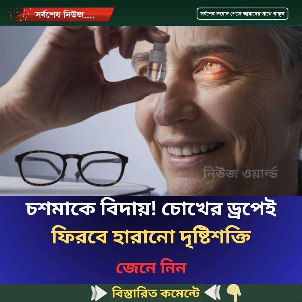 চশমাকে বিদায়! চোখের ড্রপেই ফিরবে হারানো দৃষ্টিশক্তি