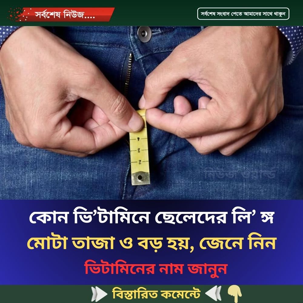 কোন ভি’টামিনে ছেলেদের লি’ ঙ্গ মোটা তাজা ও বড় হয়, জেনে নিন